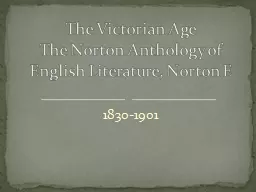 1830-1901 The Victorian Age
