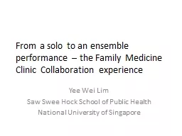 From a solo to an ensemble performance – the Family Medicine Clinic Collaboration