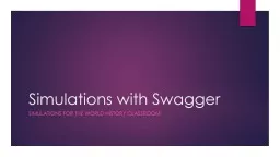 Simulations  with Swagger