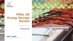 PNNL OE Energy Storage Review