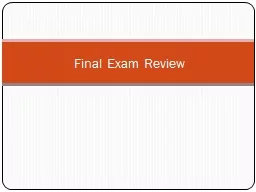 11 th  Grade Final Exam Review