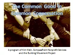 The Common Good in Common Conversation