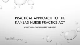 Practical Approach to the Kansas Nurse Practice Act