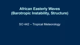 African Easterly Waves