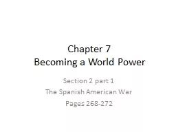 Chapter 7 Becoming a World Power