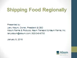Shipping Food Regionally