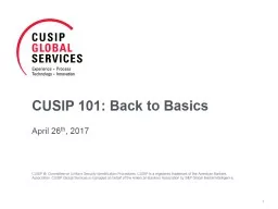 CUSIP 101: Back to Basics