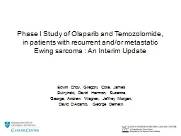 Phase I Study of Olaparib and Temozolomide, in patients with recurrent and/or metastatic