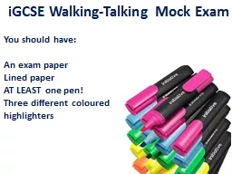 iGCSE  Walking-Talking Mock Exam