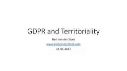 GDPR  and   Territoriality
