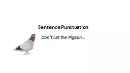 Sentence Punctuation