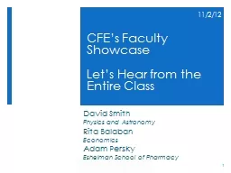 CFE ’ s Faculty Showcase