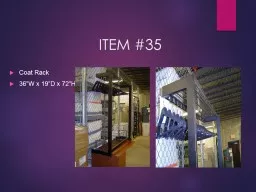 ITEM  # 35 Coat Rack