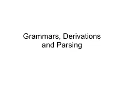 Grammars,  Derivations
