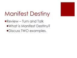 Manifest Destiny  Review – Turn and Talk