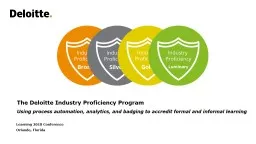 The Deloitte Industry Proficiency Program