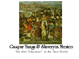 Gaspar  Yanga  & Slavery in Mexico