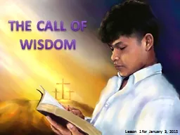 THE CALL OF  WISDOM