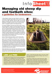 Managing old sheep dip and footbath sites a guideline