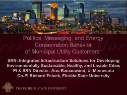 d SRN: Integrated Infrastructure Solutions for Developing Environmentally Sustainable,