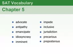 SAT Vocabulary Chapter