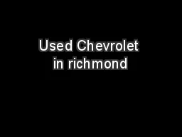 Used Chevrolet in richmond