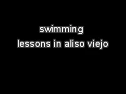 swimming lessons in aliso viejo