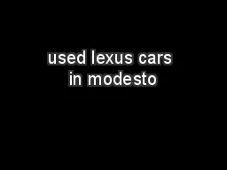 used lexus cars in modesto