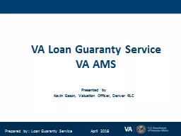  Prepared by : Loan Guaranty Service