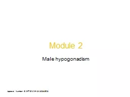  Module 2 Male hypogonadism