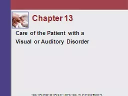   Chapter 13 Care of the Patient with a 