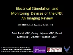  Electrical Stimulation and Monitoring Devices of the CNS: 