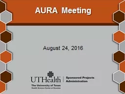  AURA Meeting August 24, 2016