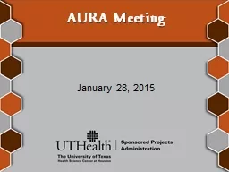  AURA Meeting January 28, 2015