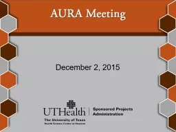  AURA Meeting December 2, 2015