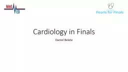  Cardiology in Finals Daniel Belete