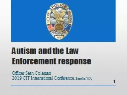  Autism and the Law Enforcement response
