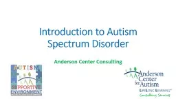  Introduction to Autism  Spectrum 