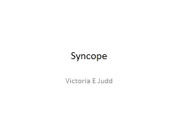  Syncope Victoria E Judd Disclosure Slide