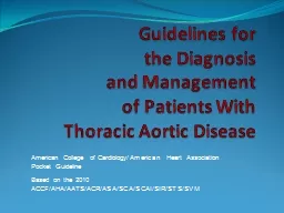  Guidelines for the Diagnosis
