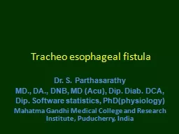  Tracheo  esophageal fistula 