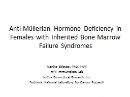  Anti- Müllerian  Hormone Deficiency in 