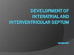  DEVELOPMENT OF INTERATRIAL AND INTERVENTRICULAR 