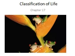  Classification of Life Chapter 