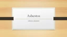  Asbestos Asbestos Awareness
