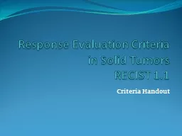 Response Evaluation Criteria in Solid Tumors