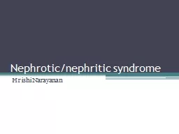  Nephrotic /nephritic syndrome