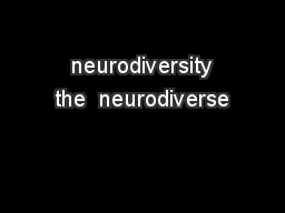  neurodiversity the  neurodiverse