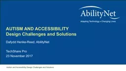  AUTISM AND ACCESSIBILITY