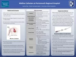  Midline Catheters at Portsmouth Regional Hospital 